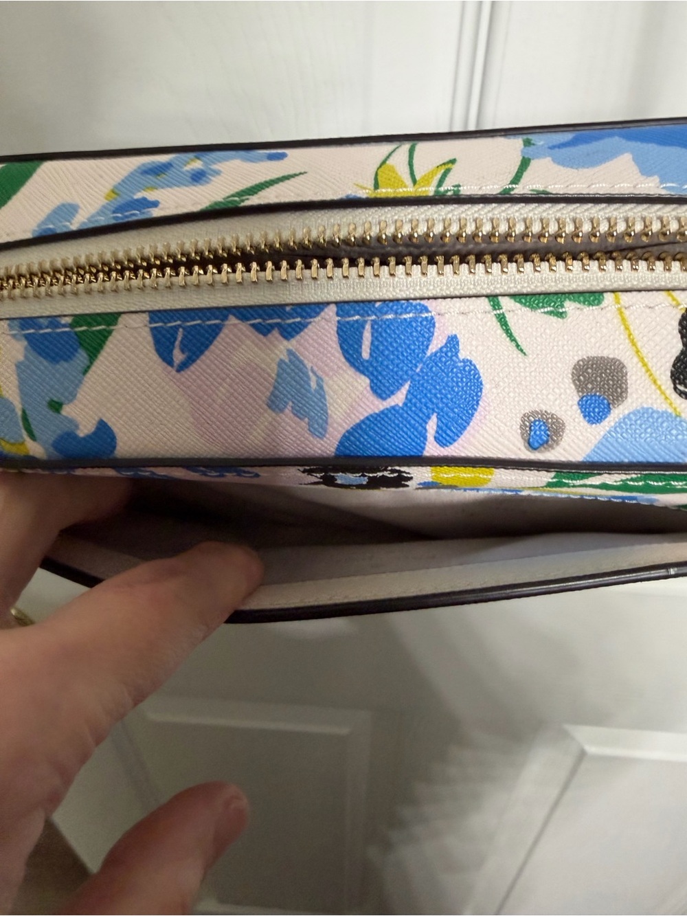 kate spade Floral Print Crossbody in Pink, Blue & Green - Picture 3 of 6